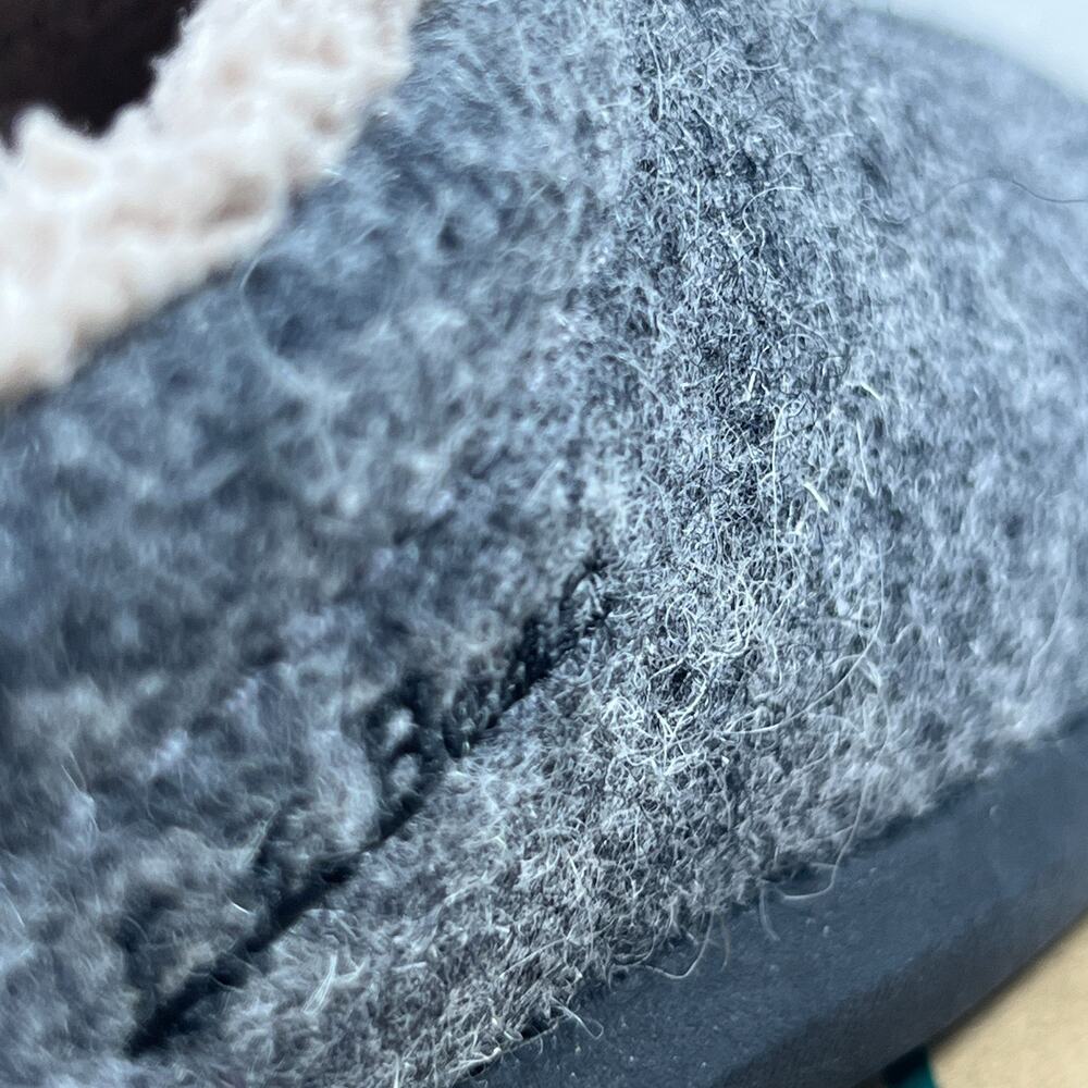 LL BEAN Slippers Womens 6 Medium B Daybreak Scuffs Motif Raccoon Mule Gray - Picture 10 of 12